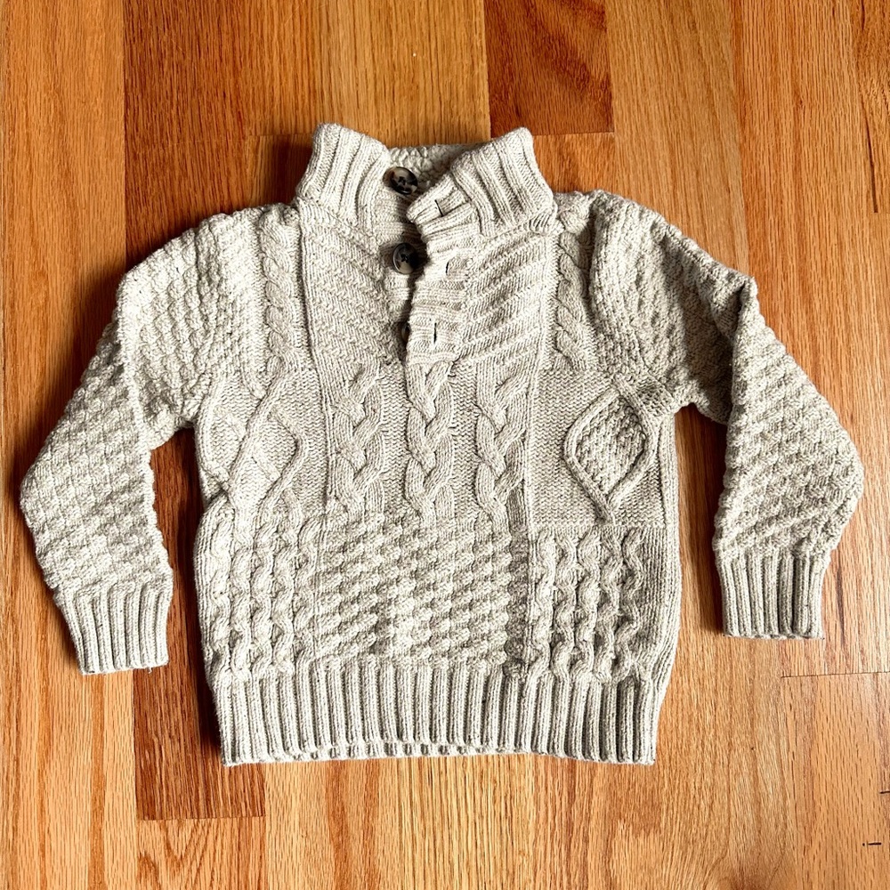 Oatmeal Fisherman Sweater